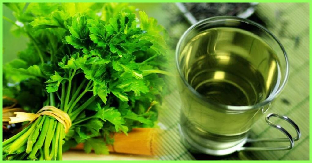 Parsley-based decoction is a healing remedy for the treatment of prostatitis