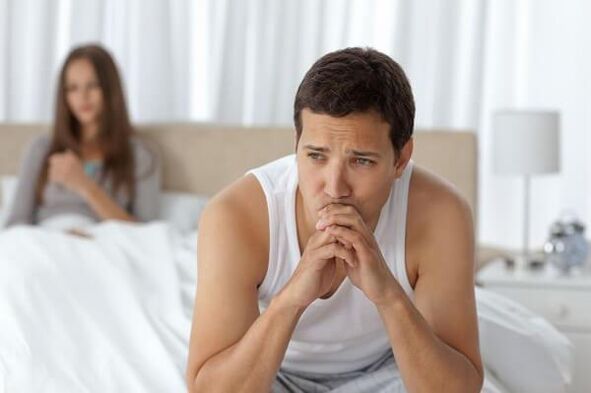 Dead shoots in men with prostatitis